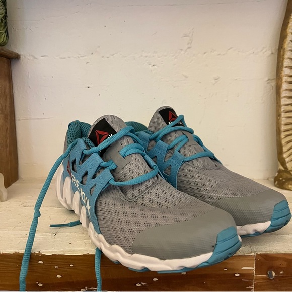Reebok 6.5 Women's Zigtech Big N Fast Running Shoes Grey/Blue - Picture 7 of 7